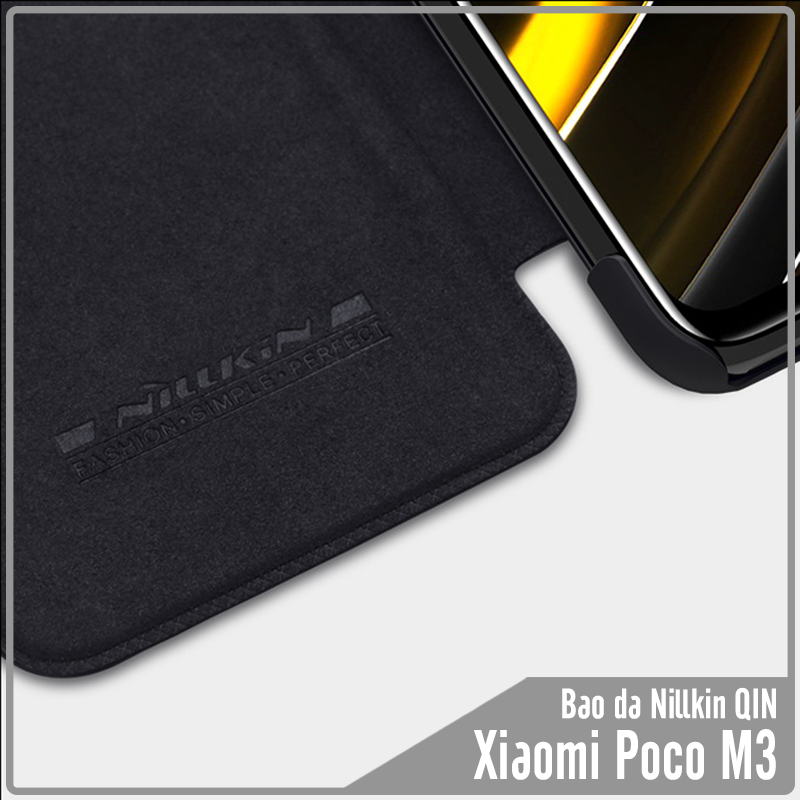 Bao da cho Xiaomi Poco M3 Nillkin Qin-Hàng Nhập Khẩu