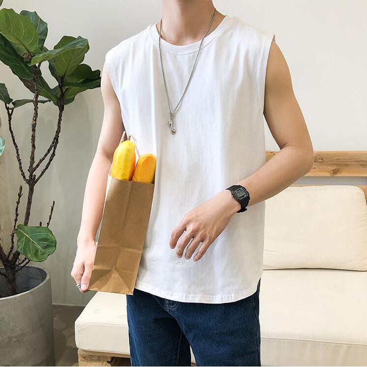 Áo thun sát nách dáng rộng màu trơn thời trang cỡ M-3XL cho nam | BigBuy360 - bigbuy360.vn