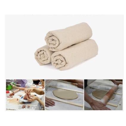 [ALMENCLA2] Burlap Table Runner No-Fray Fabric Placemat Pottery Ceramics Clay Crafts DIY Art