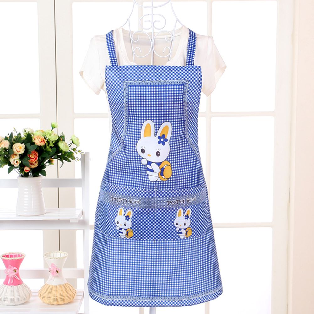 Tạp Dề In Hình Thỏ Hoạt Hình Nhiều Màu Sắc Có Túi Tiện Dụng Cho Nữ