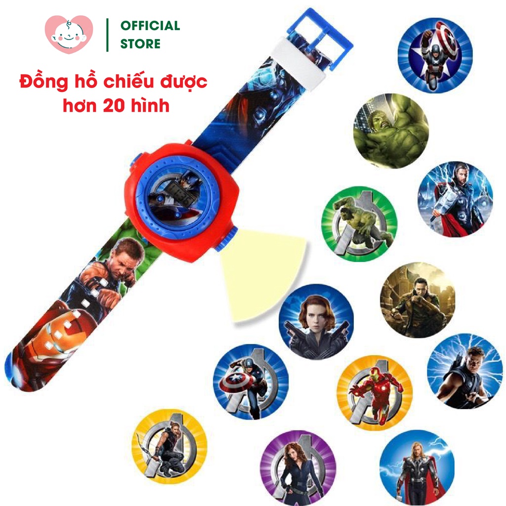 Đồng Hồ Chiếu Hình 3D Điện Tử Đeo Tay Đủ Hình Nhân Vật Hoạt Hình Thú Vị Cho Bé Trai Và Bé Gái