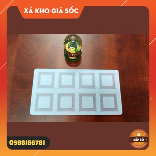 Khuôn silicon tạo hình socola trang trí bánh kem - ô vuông lượn sóng