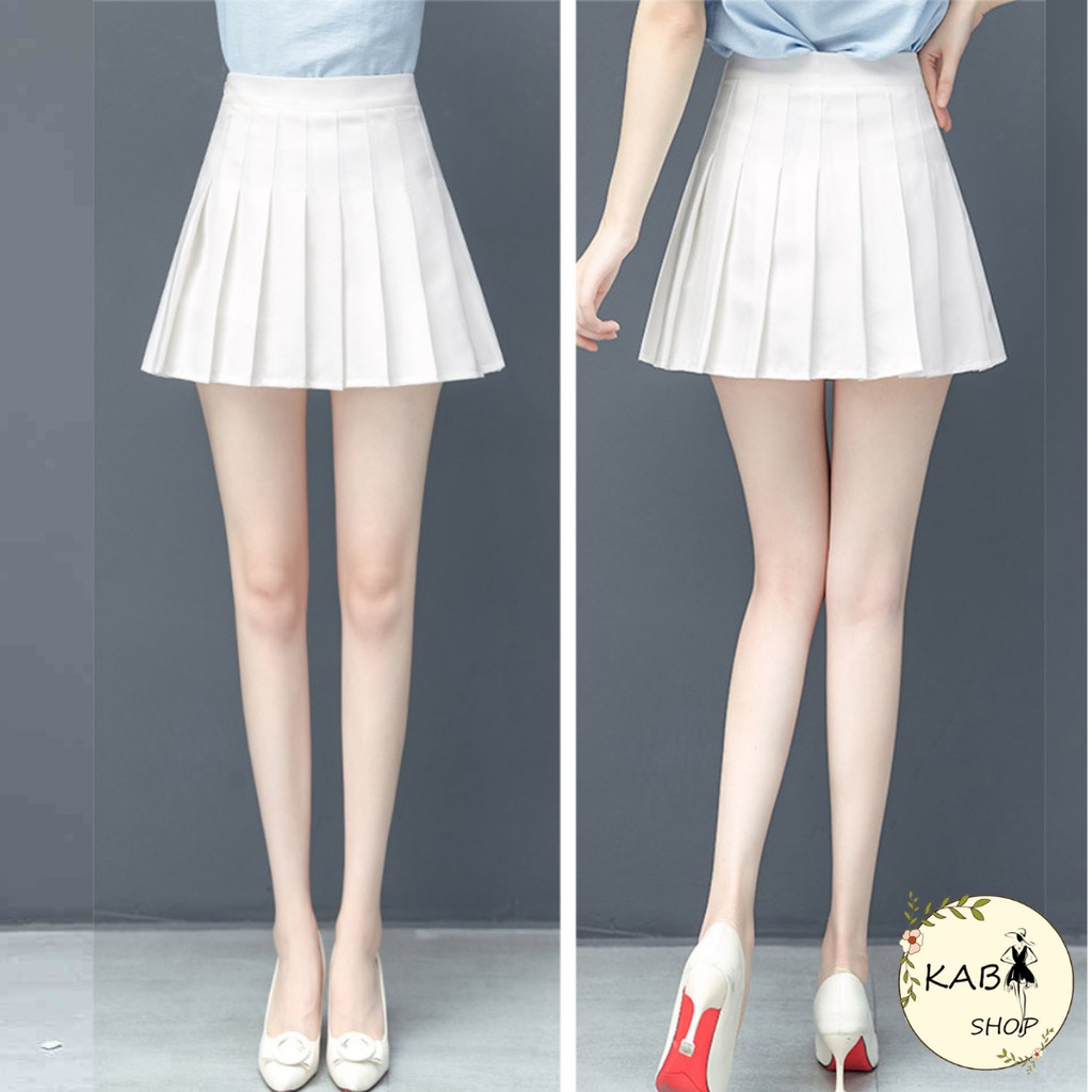 Chân váy xếp ly Chân váy ngắn cao cấp hai màu Đen Trắng thời trang 2021