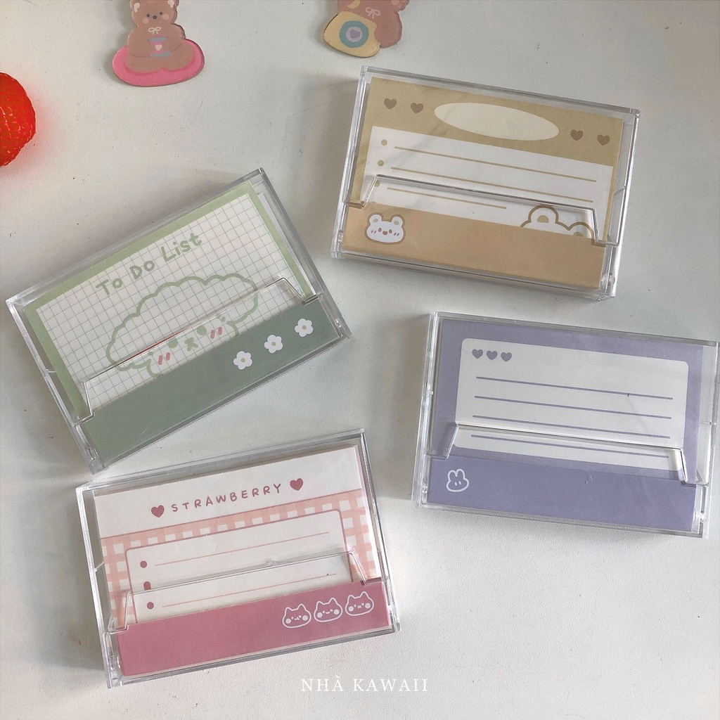Hộp giấy note Sweet Candy dễ thương dùng ghi chú, trang trí sổ - 75 tờ