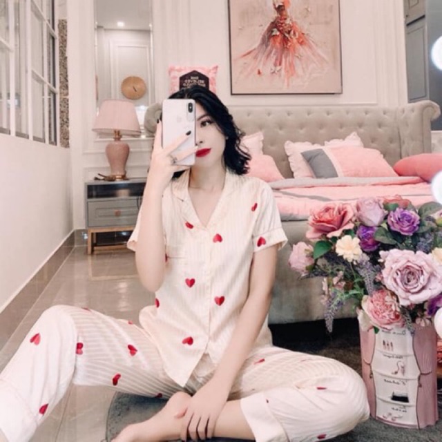 {ẢNH THẬT} Bộ lụa gấm mang nhà cực xinh