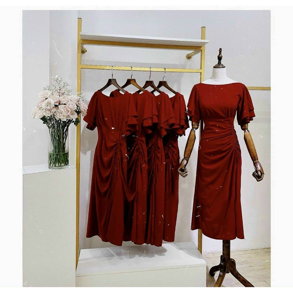 Váy Thiết kế Dự Tiệc Cưới SANJOLI Đầm Suông Dáng Dài Nữ Ôm Thiết kế Sang Trọng Đi Chơi vải voan Trắng VD006 | BigBuy360 - bigbuy360.vn