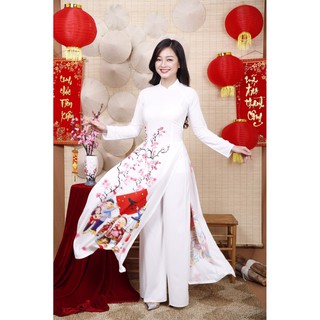 Áo Dài Lụa Đẹp Mẫu Mới MSNN1726