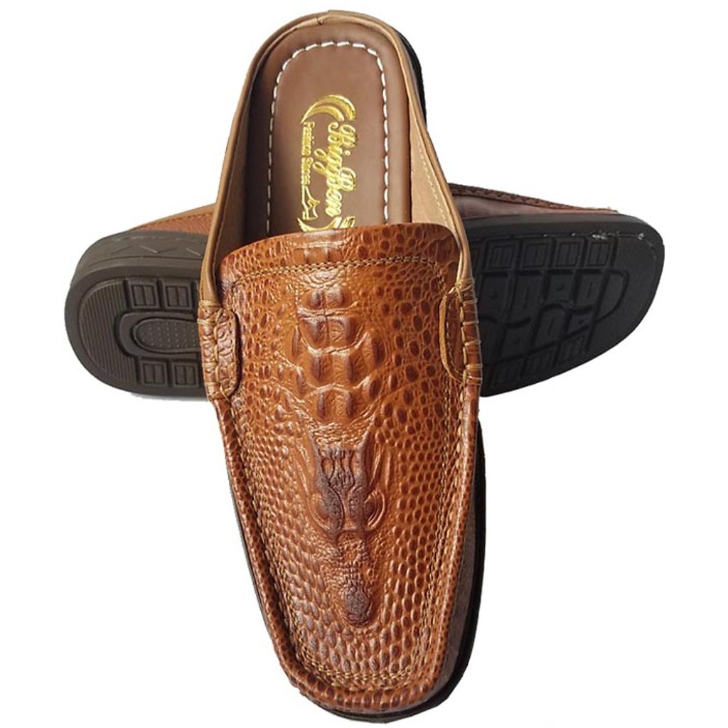 Dép Sabo Nam Da Bò Vân Cá Sâu BIGBEN SB32 | BigBuy360 - bigbuy360.vn