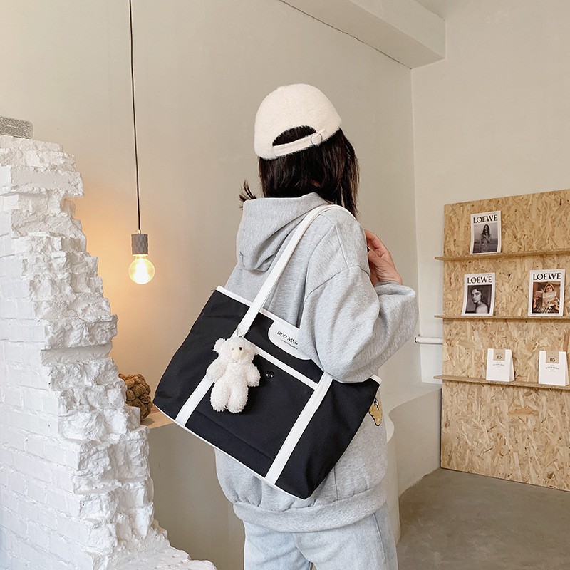 Túi đeo vai túi xách nữ CHEN, túi xách vải canvas tui tote a4 ulzzang Hàn Quốc TX19