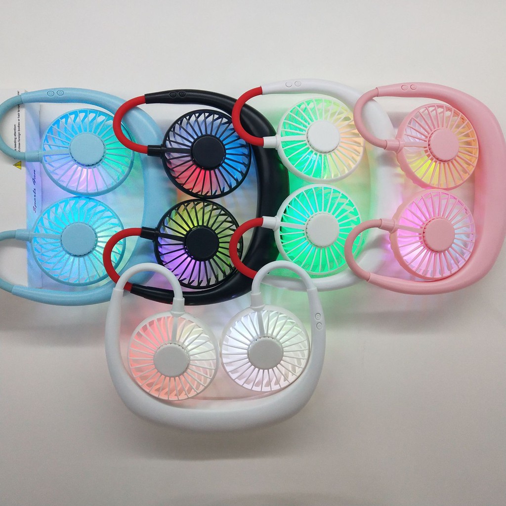 Quạt mini đeo cổ tích điện sạc pin usb loại quàng cầm tay chữ U máy nhỏ 3 cấp độ gió làm mát siêu tiện lợi | BigBuy360 - bigbuy360.vn