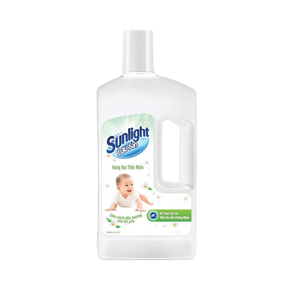 Nước lau sàn Sunlight Tinh Dầu Thiên Nhiên Hương Hoa Thơm Mát chai 1000ml