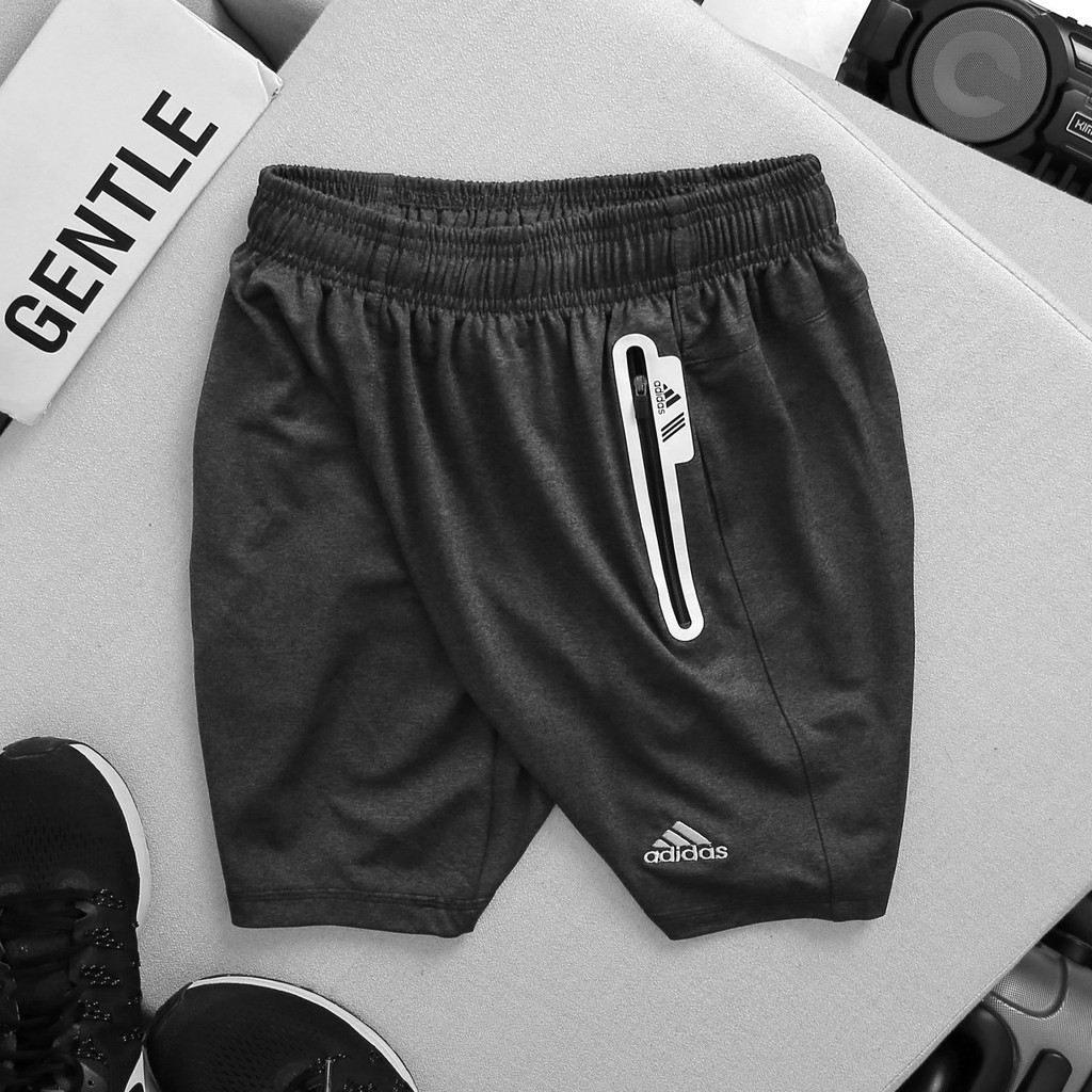 Quần short thể thao nam, quần đùi tập gym nam chất liệu thun poly min mát xước ép boding | BigBuy360 - bigbuy360.vn