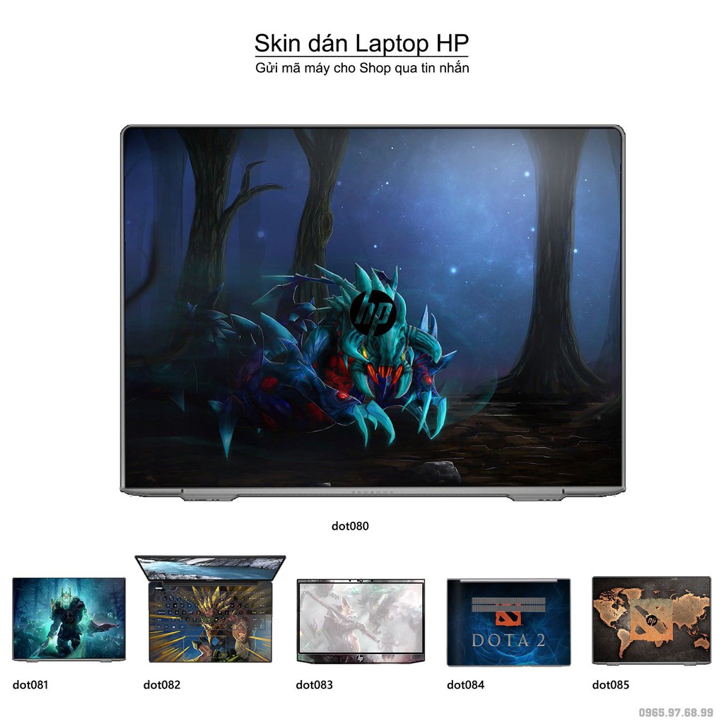 Skin dán Laptop HP in hình Dota 2 nhiều mẫu 14 (inbox mã máy cho Shop)