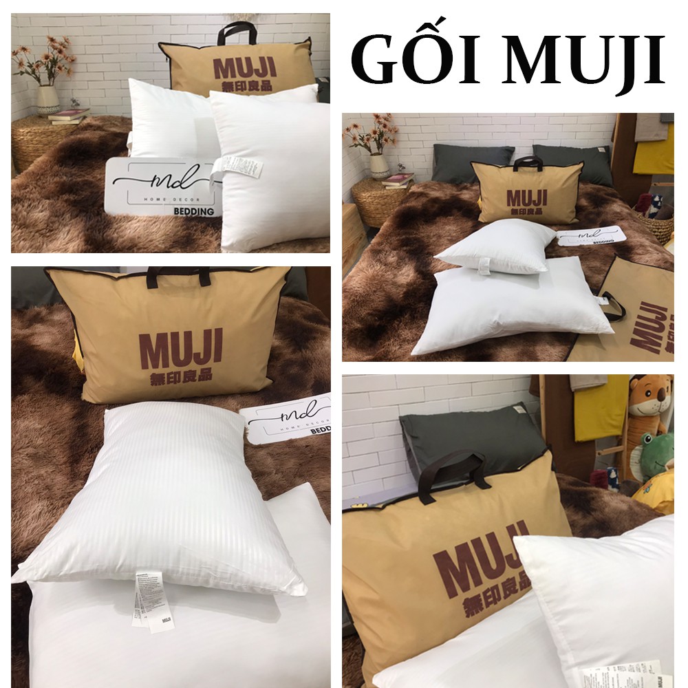 [Hot] Ruột gối nằm MUJI Xuất Khẩu Nhật Bản cao cấp MD.Decor - Chăn ga gối kích thước 50cmx70cm cao cấp