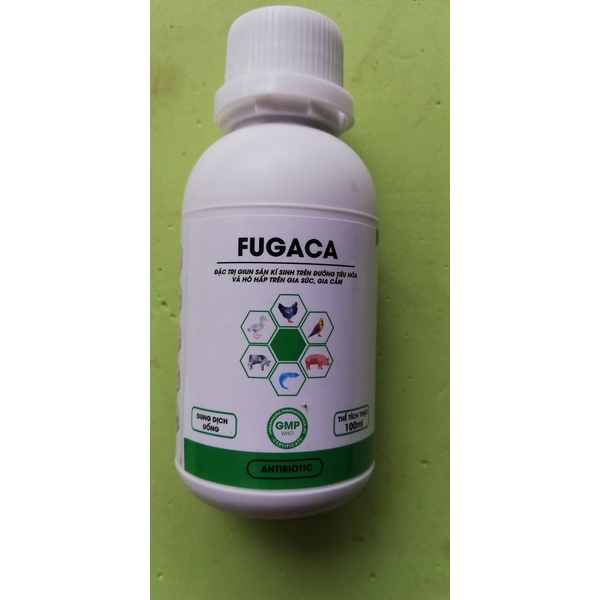 1 lọ FUGACA 100 ml Chuyên dùng cho gia súc và gia cầm, chó , mèo, thỏ, ngựa, dê mắc giun sán ký sinh trên đường tiêu hóa