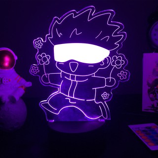 Đèn Led Cảm Ứng Bằng Acrylic Hình Nhân Vật Anime Gojo Satoru Trang Trí Phòng Ngủ