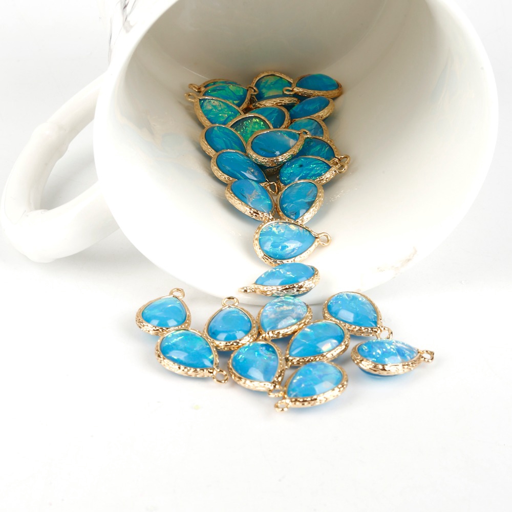 Mặt dây chuyền hình giọt nước bằng resin dùng làm trang sức diy