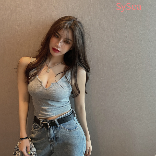 Áo hai dây xẻ tà thời trang hè gợi cảm dành cho nữ