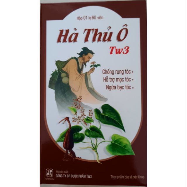 Hà Thủ Ô tw3 lọ 60Vien (chính hãng) - Chống rụng, hổ trợ mọc, ngừa bạc tóc sớm, bổ máu...