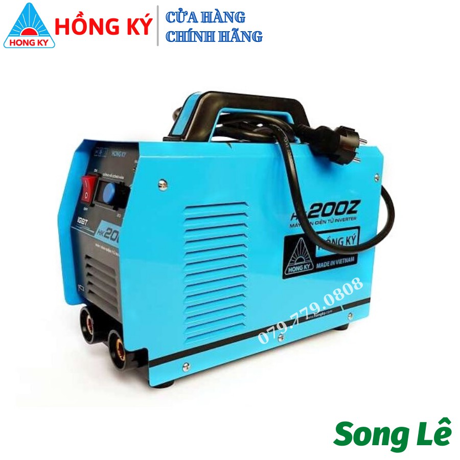 [Mẫu mới nhất 2021] Máy hàn que điện tử Hồng Ký HK 200Z, hàn liên tục que 3.2mm, full phụ kiện hãng