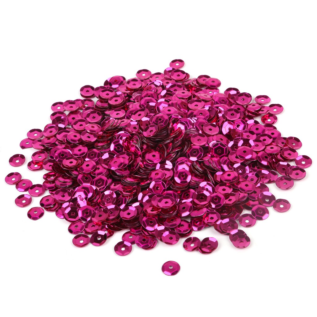 Set 1200 hạt kim sa tròn 6mm nhiều màu sắc lấp lánh chuyên dụng trang trí quần áo làm thủ công diy