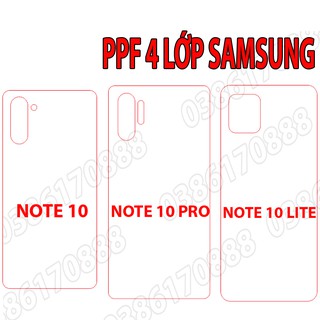 [NHÁM + TRONG]Dán lưng PPF 4 lớp chống va đập cho SAMSUNG NOTE 10 / NOTE 10 PRO / NOTE 10 LITE