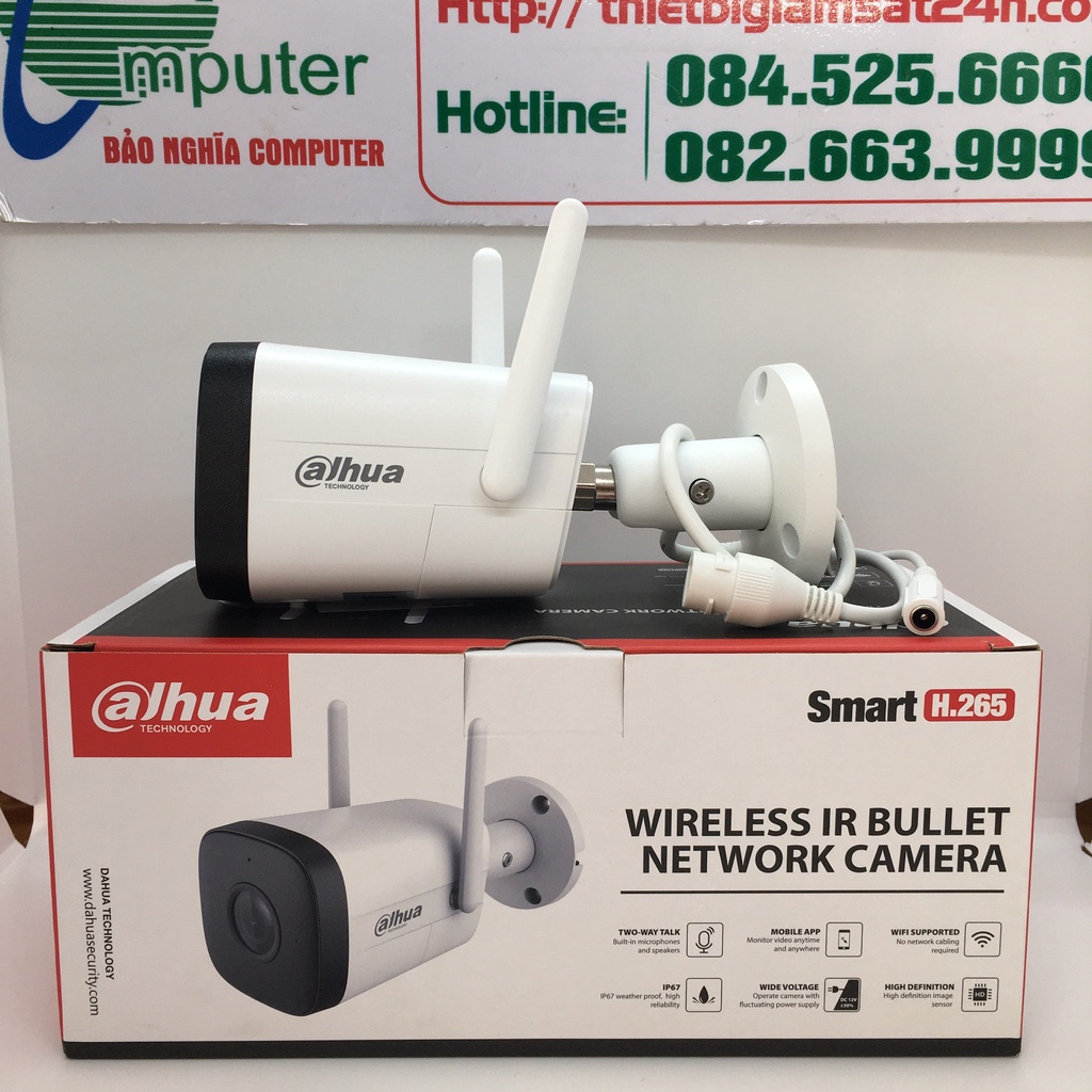 Camera IPC Thân 1230DT-STW 2.0MP đàm thoại 2 chiều, kết nối WIFI, thích hợp lắp ngoài trời bảo hành 24 tháng
