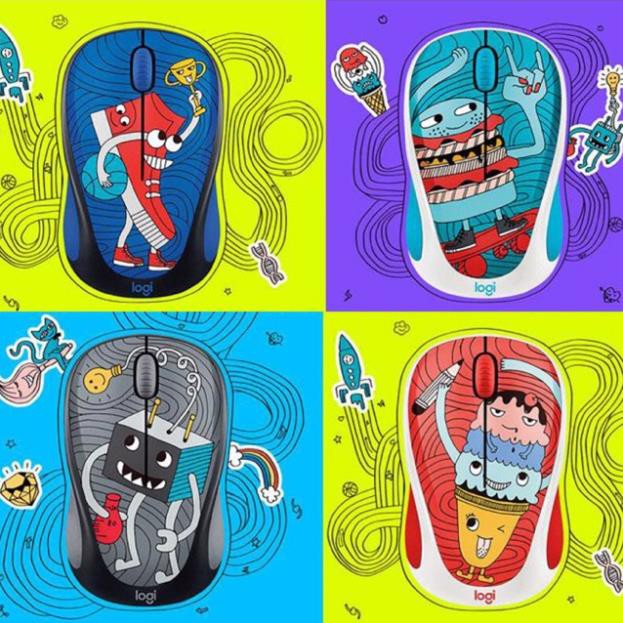 Chuột không dây Logitech M238 Doodle Collection bao giá Shopee