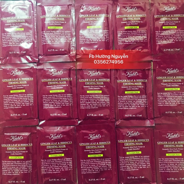 Combo 5 gói Mặt nạ ngủ Gừng và Dâm bụt mới nhất của Kiehl's