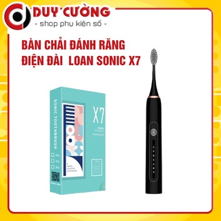 Bàn chải đánh răng điện Đài  Loan Sonic X7- Hàng chính hãng bảo hành 2 năm-Lổi 1 đổi 1-Tặng 4 đầu bàn chải