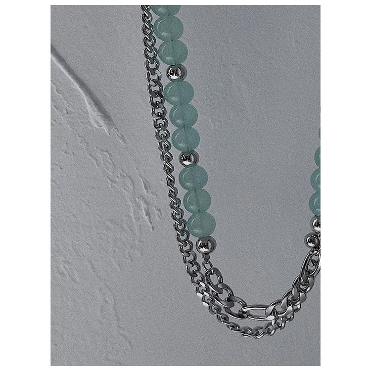 Dây Chuyền Khâu Màu Xanh Bạc Hà  191205Áo Thun Tay Ngắn Phong Cách Harajuku Hàn Quốc Cá Tính