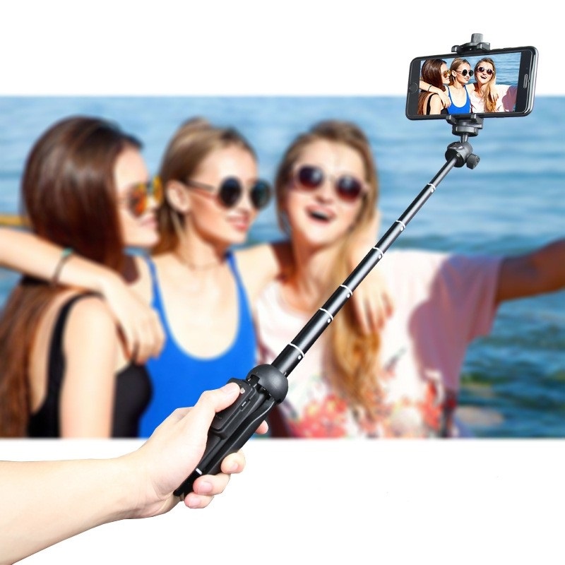 Gậy tự sướng Bluetooth Tripod đa năng K07, Gậy chụp hình selfie đa năng 3 chân chắc chắn, gọn gàng, tiện dụng