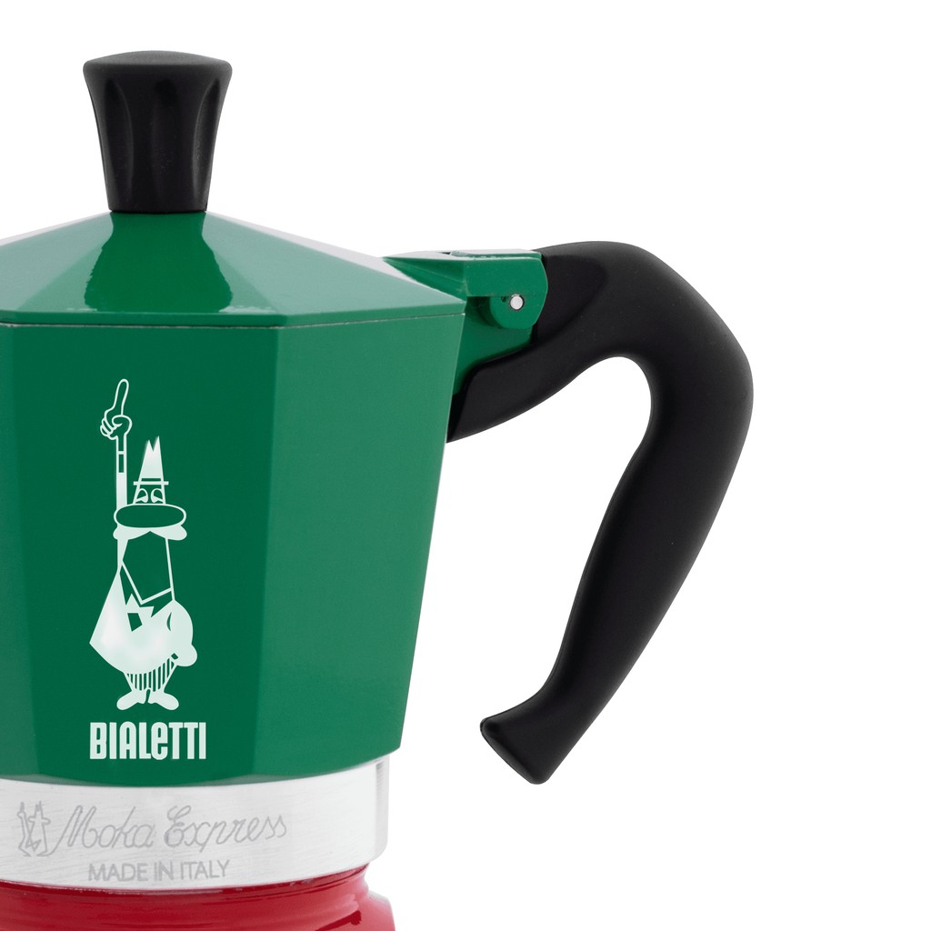 Ấm pha cà phê Bialetti Moka Express Tricolor 3 cup (made in Italy)