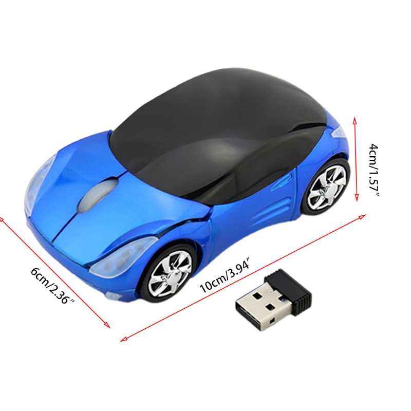 Chuột không dây 2.4G Hình Xe Hơi Nhiều Màu