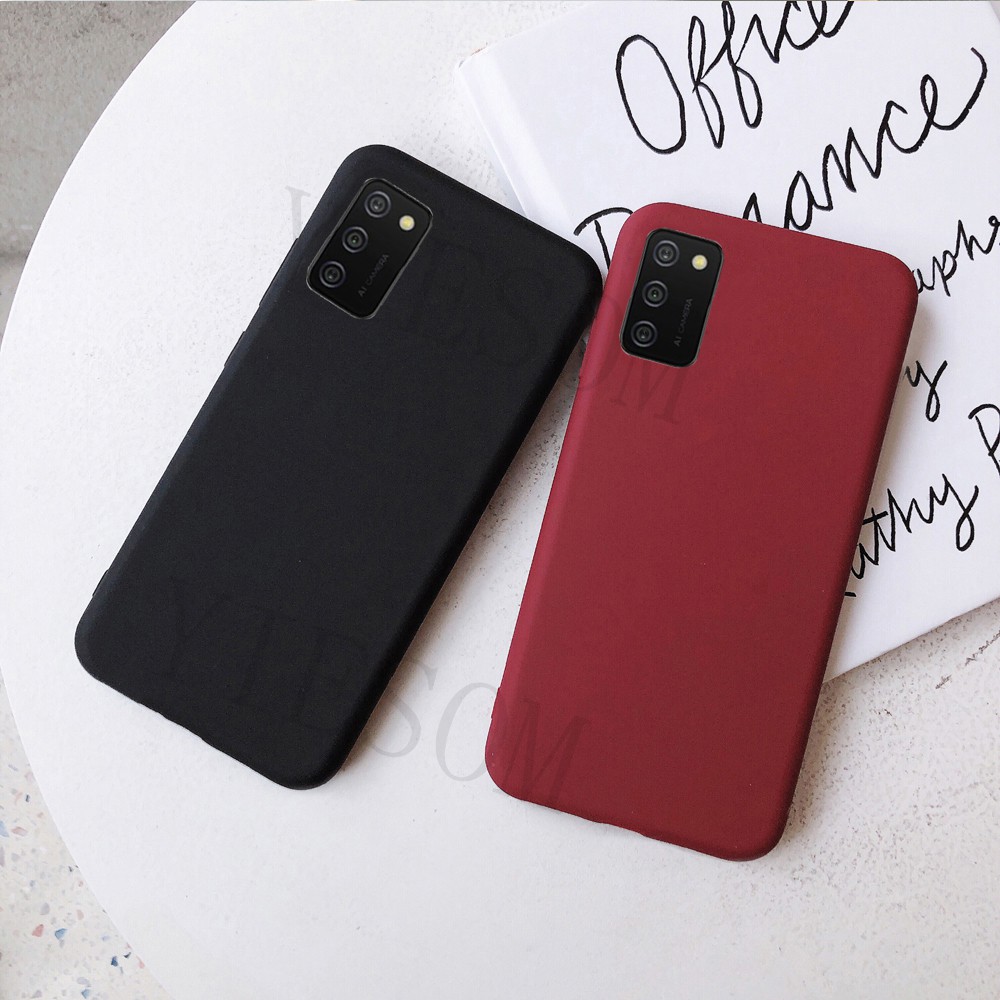 Ốp điện thoại silicon TPU mềm màu nhám cho Samsung Galaxy A02S A02