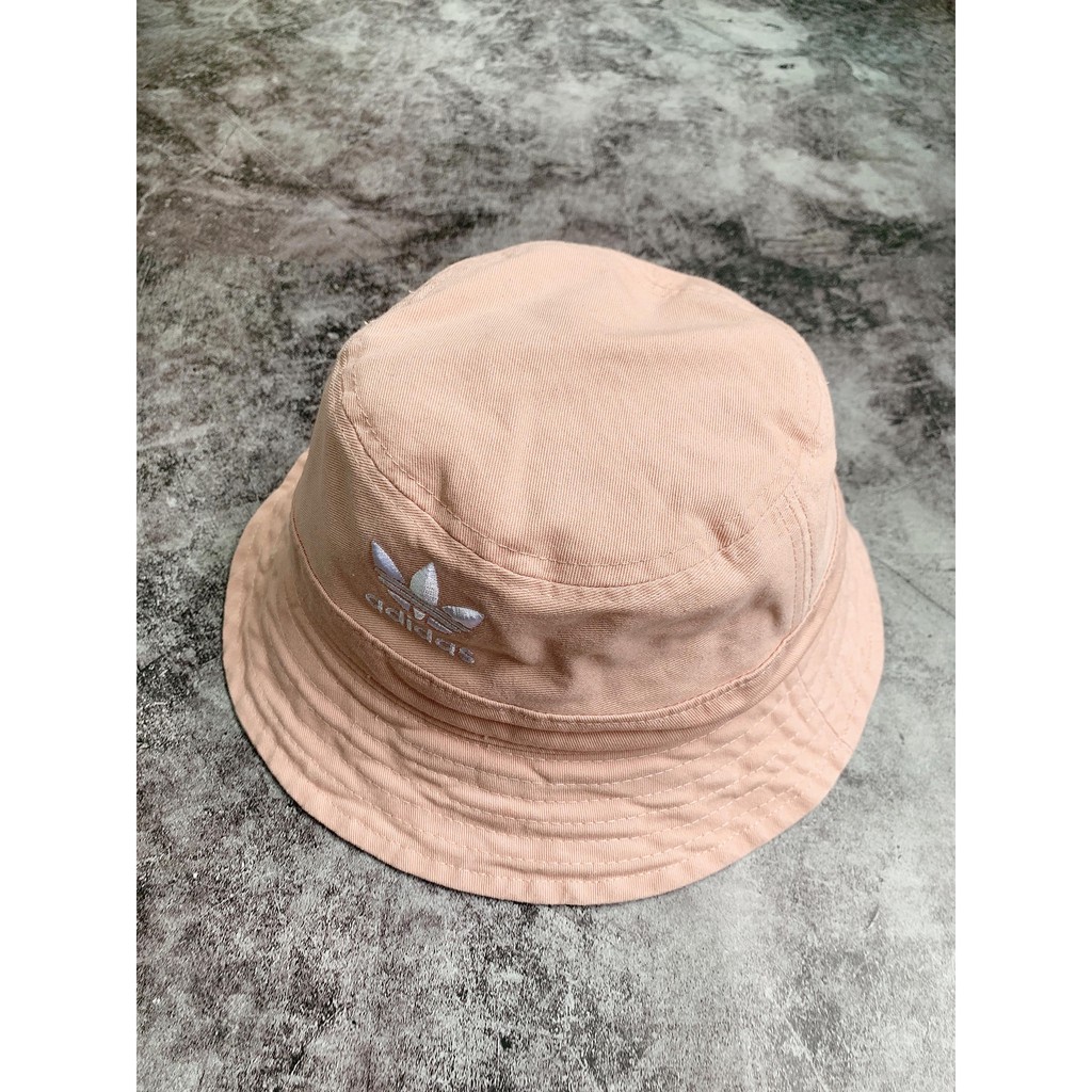 (HÀNG XUẤT XỊN) Mũ Bucket das hồng cam H24 ADICOLOR BUCKET HAT WASHED PINK CL5260 Made in Thailand full tag code