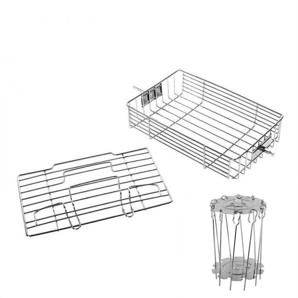 Phụ kiện Nồi chiên không dầu Klarstein Turbor 9L (Xiên thịt + Lồng dẹt)