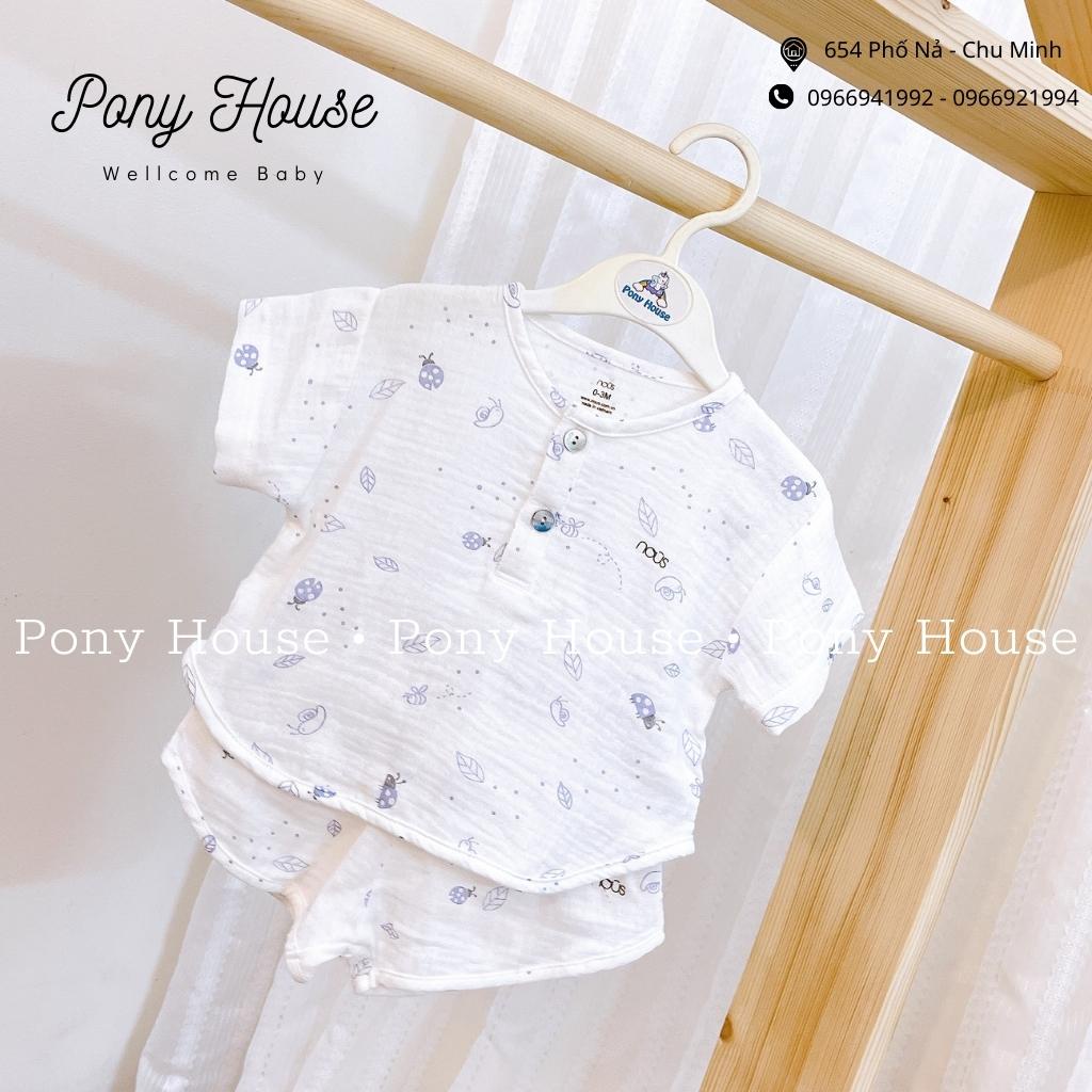 Bộ Cộc Nous Xô Cổ Trụ Siêu Mềm Mát, Thoáng Khí Cho Bé Trai, Bé Gái Size Từ 0-3M đền 6-9M