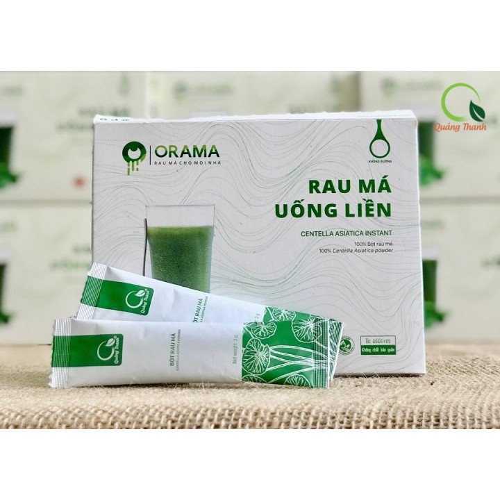 Bột Rau Má Orama Không Đường Quảng Thanh - Hộp 15 gói x 3g