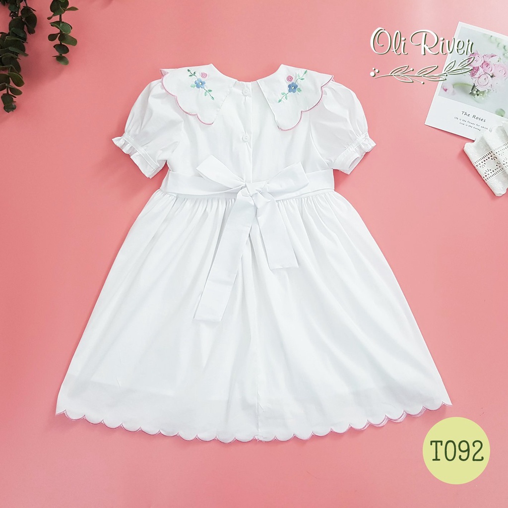 ĐẦM TRẮNG BÉ GÁI CỔ VỊT THÊU HOA TIỂU THƯ 8-25KG