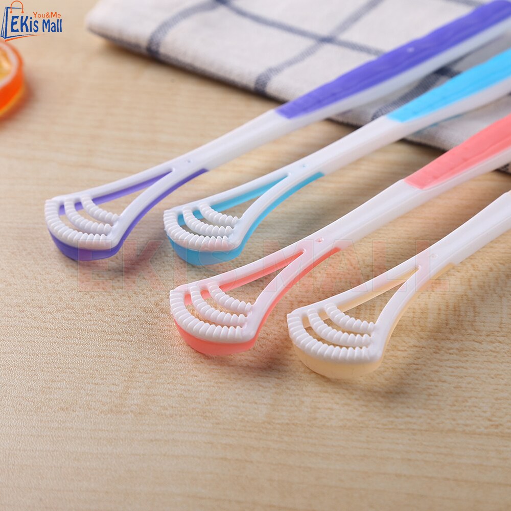 Dụng cụ vệ sinh răng miệng Cạo lưỡi nhựa Silicon Ekis Mall