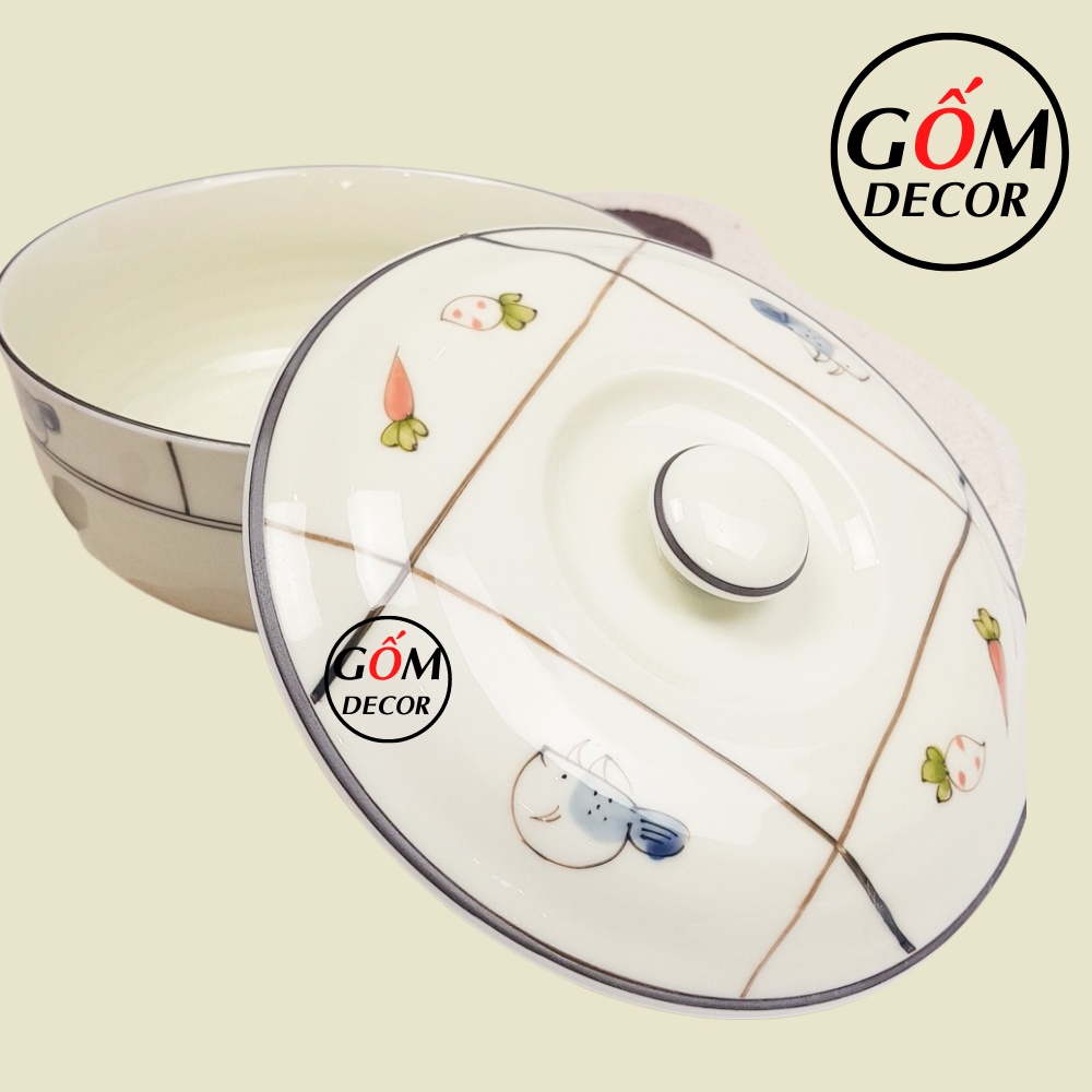 Âu cơm Bát Tràng men kem cao cấp nhiều mẫu đẹp