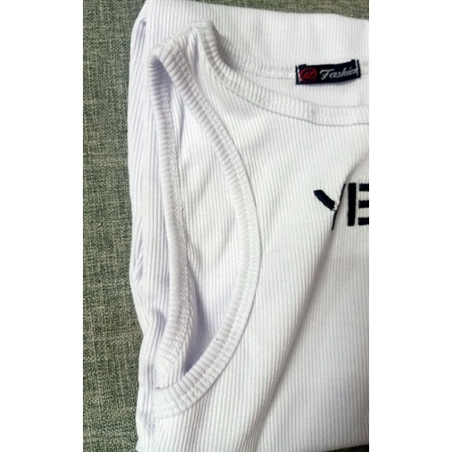 Đầm body ba lỗ in chữ YES chất thun gân dày dặn có 3 màu y hình MIDORI247