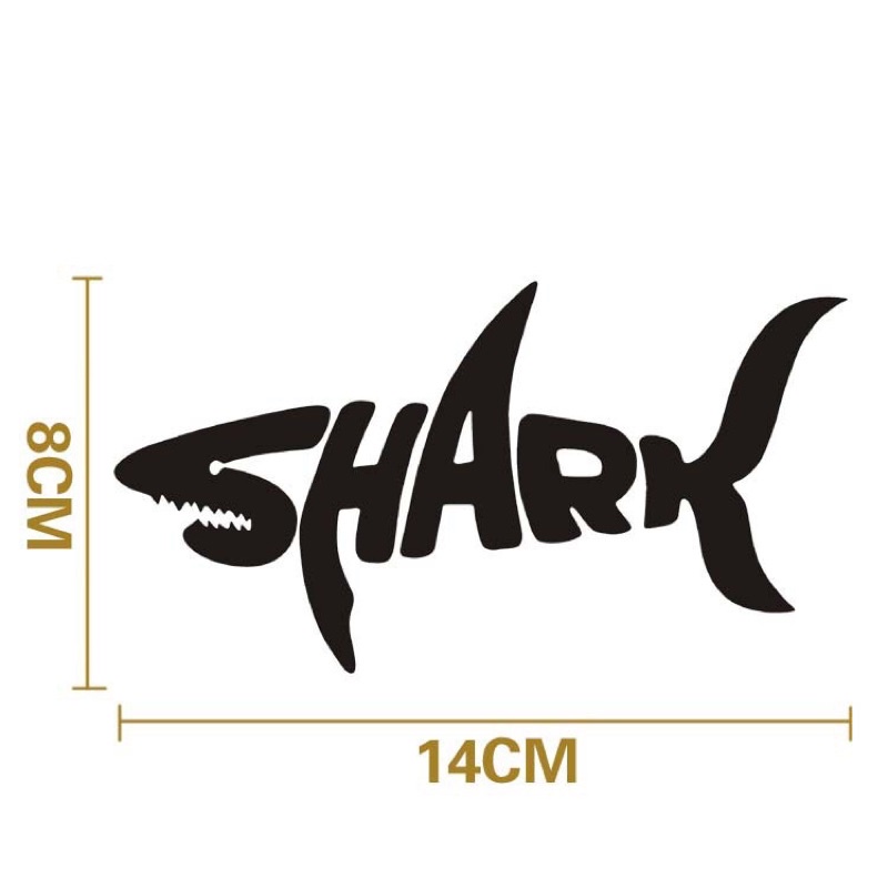 Sticker Độ Xe Hình Cá Mập