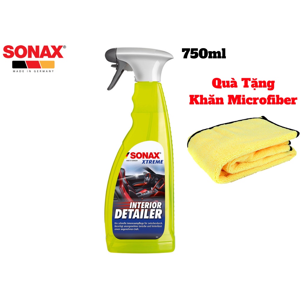 Vệ Sinh Chăm Sóc Nhanh Nội Thất Xe Chuyên Nghiệp Sonax Xtreme 220400 Tặng Khăn