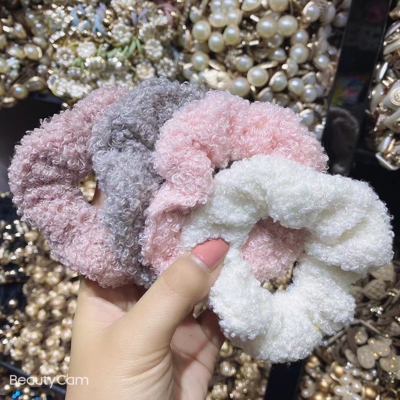 Buộc tóc scrunchies vải thu đông xinh xắn BRABOX