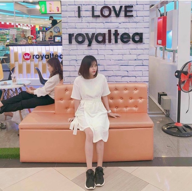 Min min dress- trắng và caro