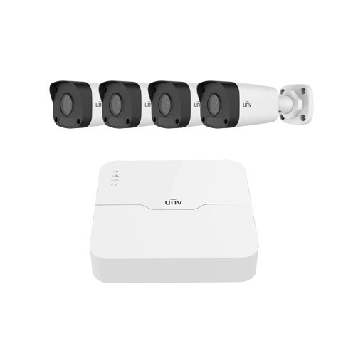 Bộ đầu ghi hình IP 4 kênh + camera IP 2.0 Megapixel UNV KIT/301-04LB-P4/4*2122LR3-PF40-E