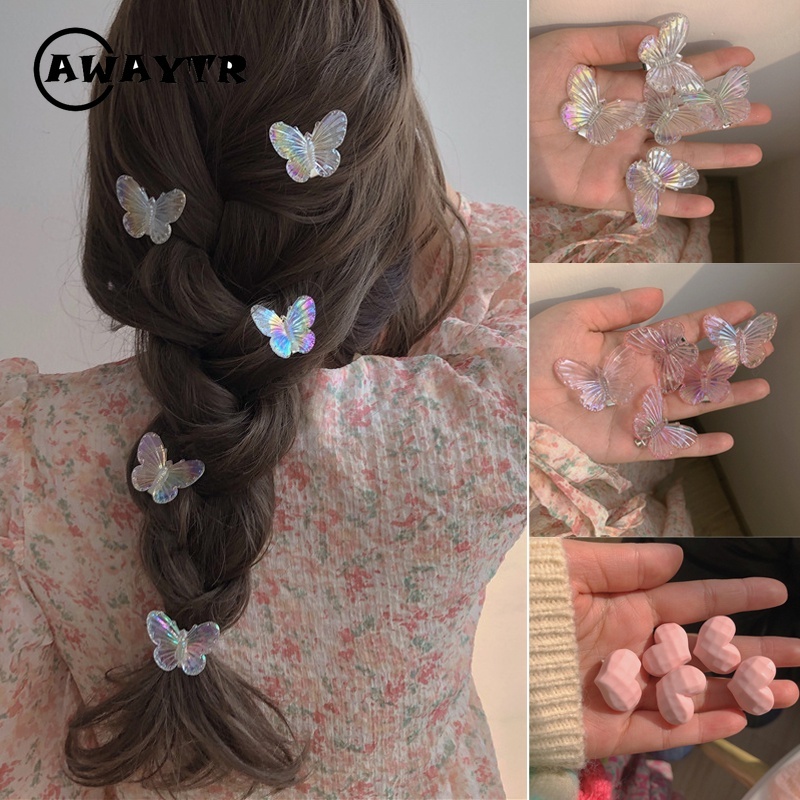 Set 5 Kẹp Tóc Hình Bướm Thời Trang Hàn Quốc Cho Nữ