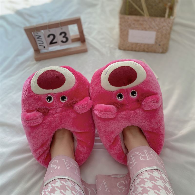 Dép đi trong nhà siêu khổng lồ hình Gấu dâu mềm mại dễ thương cho nam/nữ